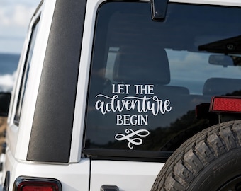 Let the Adventure Begin Vinyl Decal – Wanderlust Car Sticker