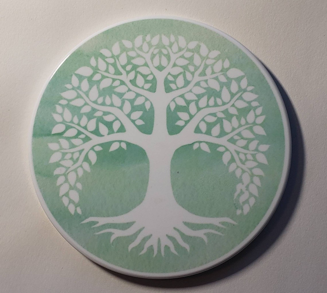 Tree of Life Ceramic Coasters Infusible Ink Etsy