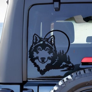 Wolf Car Decal: Vinyl Window Sticker, Wildlife Animal Art