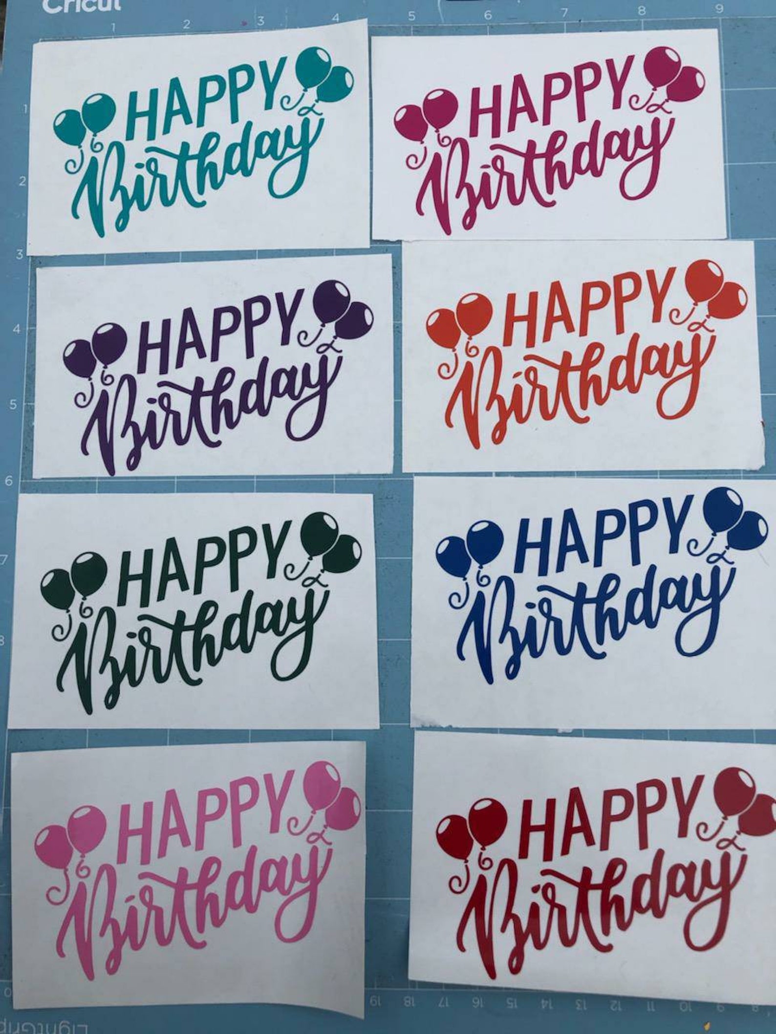 Happy Birthday Decal for Cards Free Shipping Happy Birthday - Etsy