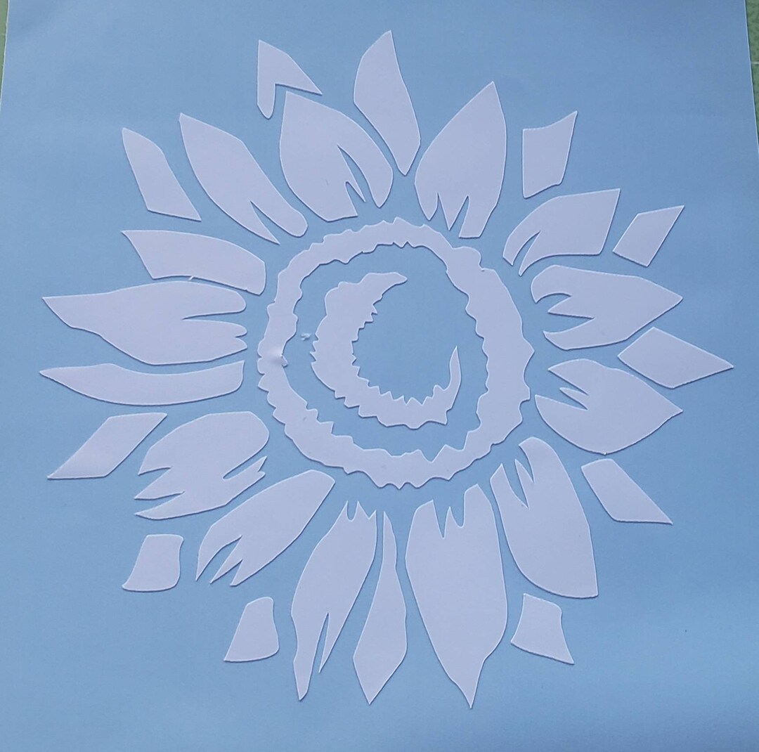 Sunflower Vinyl Car Decal Sunflower Decal Sunflower Car Etsy