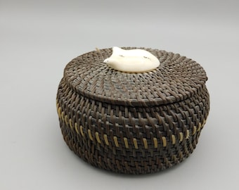 Inuit  Basket by Carl Hank 1974