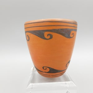 Vintage signed Laura Tomosie Hopi Pueblo Pottery Vase