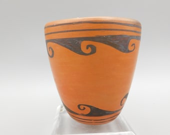 Vintage signed Laura Tomosie Hopi Pueblo Pottery Vase
