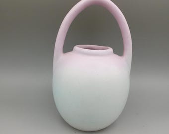 Weller Art Pottery Purple handled Basket