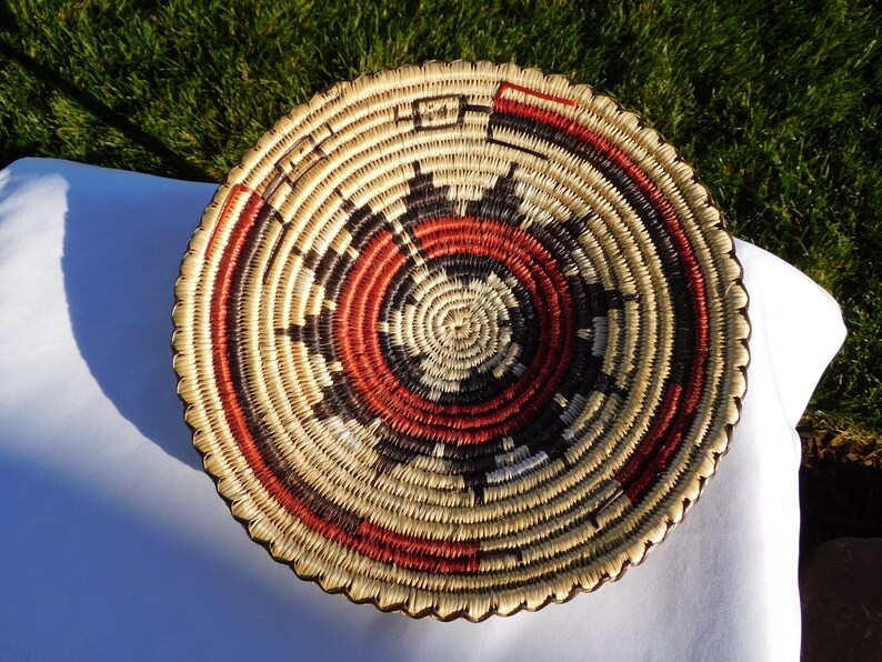 Beautifully Woven Navajo Wedding Basket With Kachinas by Etsy