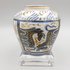 L Hjorth Denmark Scandinavian art pottery Hand painted Vase