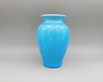 Pisgah Forest Pottery vase Blue with pink interior