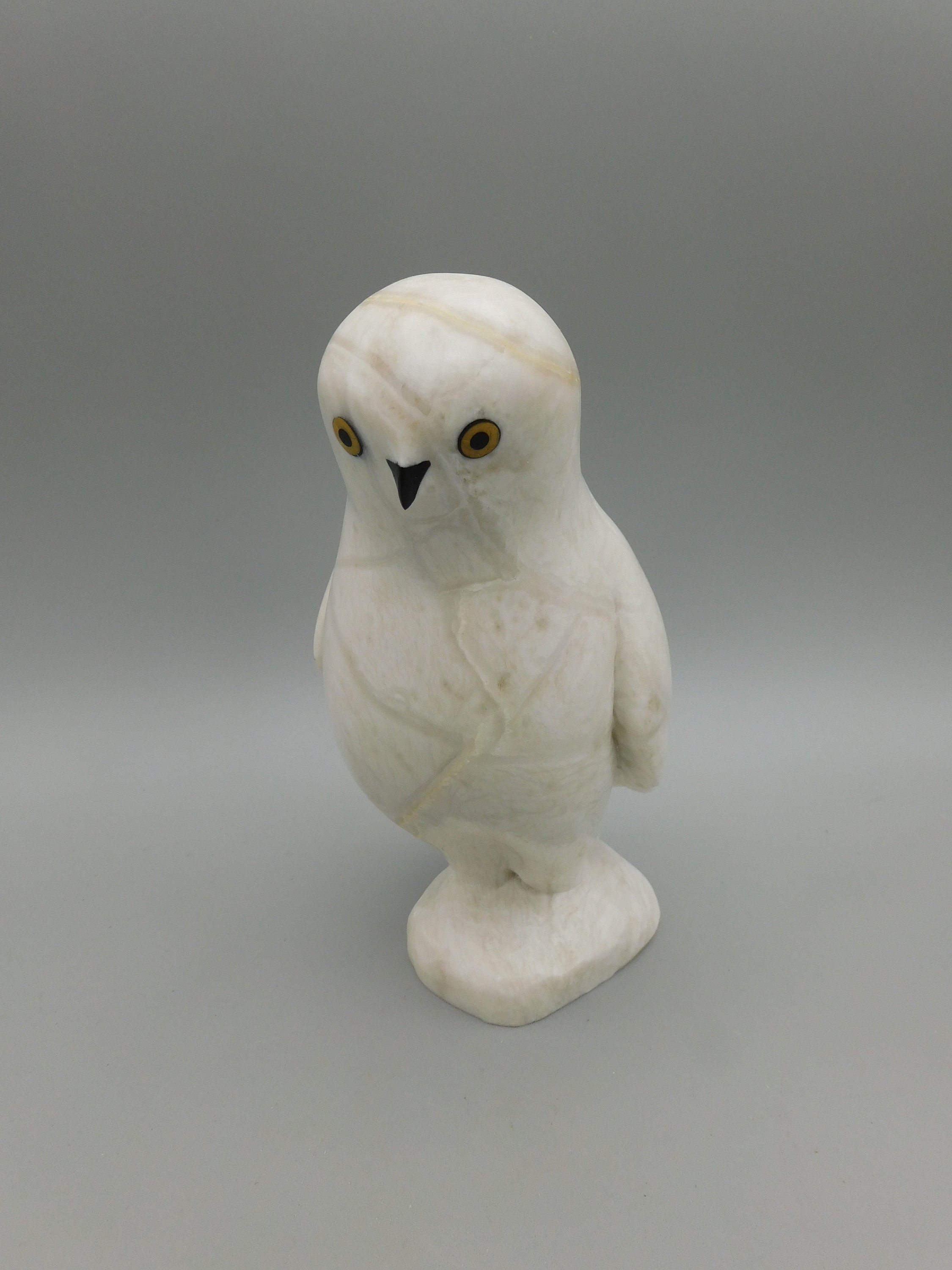 Inuit Carved Snowy Owl Figure