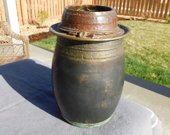 Large Bronze Morlen Sinoway Arts and crafts Vase