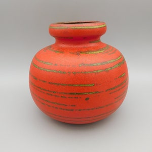 West German Pottery Scheurich Mid century orange vase