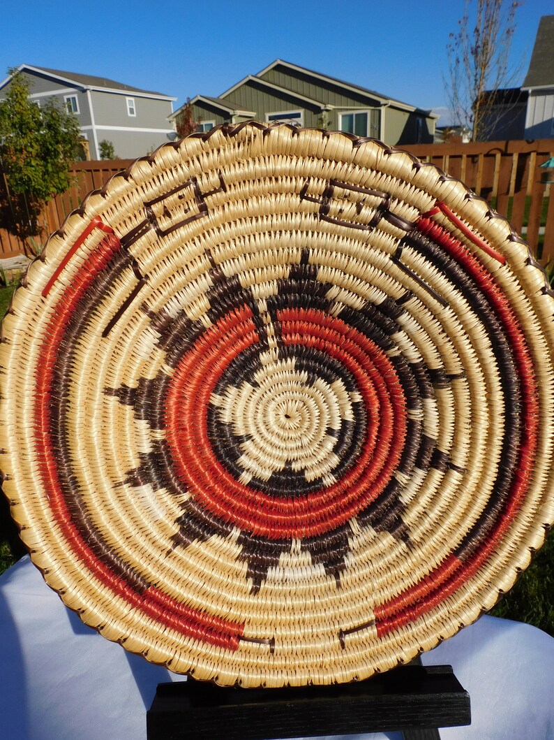 Beautifully Woven Navajo Wedding Basket With Kachinas by Etsy