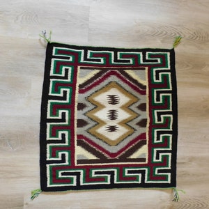 Beautiful Vintage Navajo Germantown Saddle Blanket