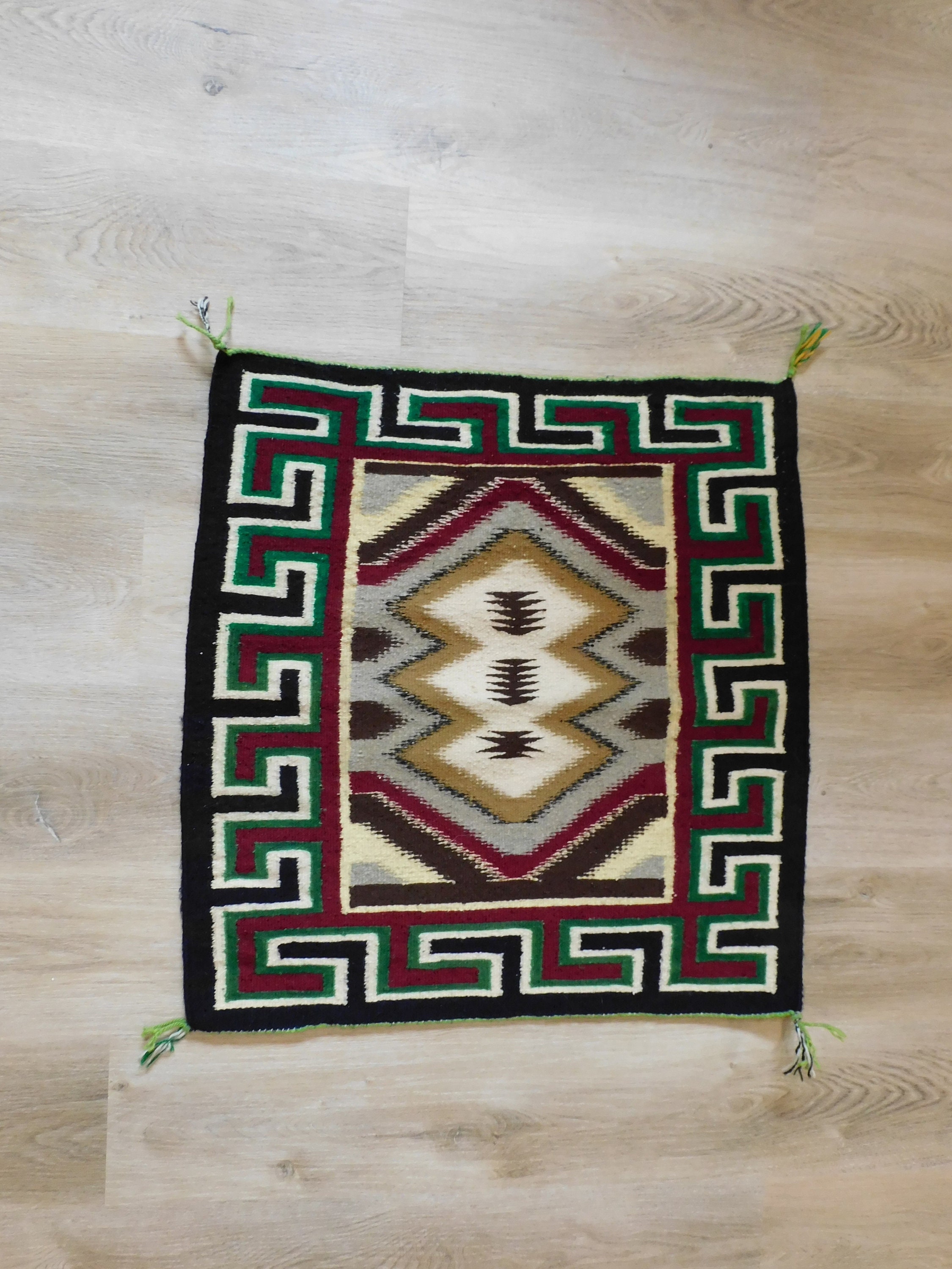 Beautiful Vintage Navajo Germantown Saddle Blanket