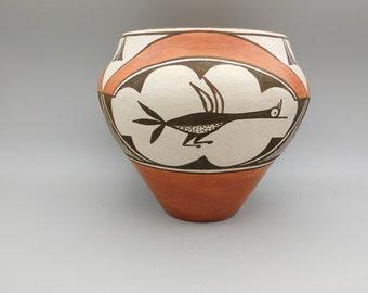 Vintage Zia Pottery Vase with birds