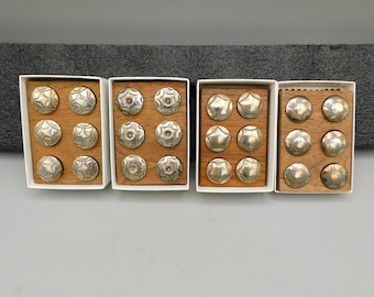 Sterling Silver Hand made Southwest button covers 24