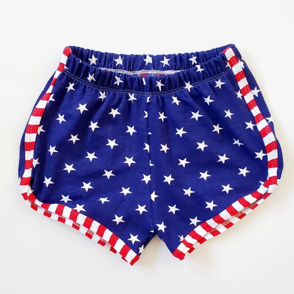 Track Shorts - Patriotic Hearts