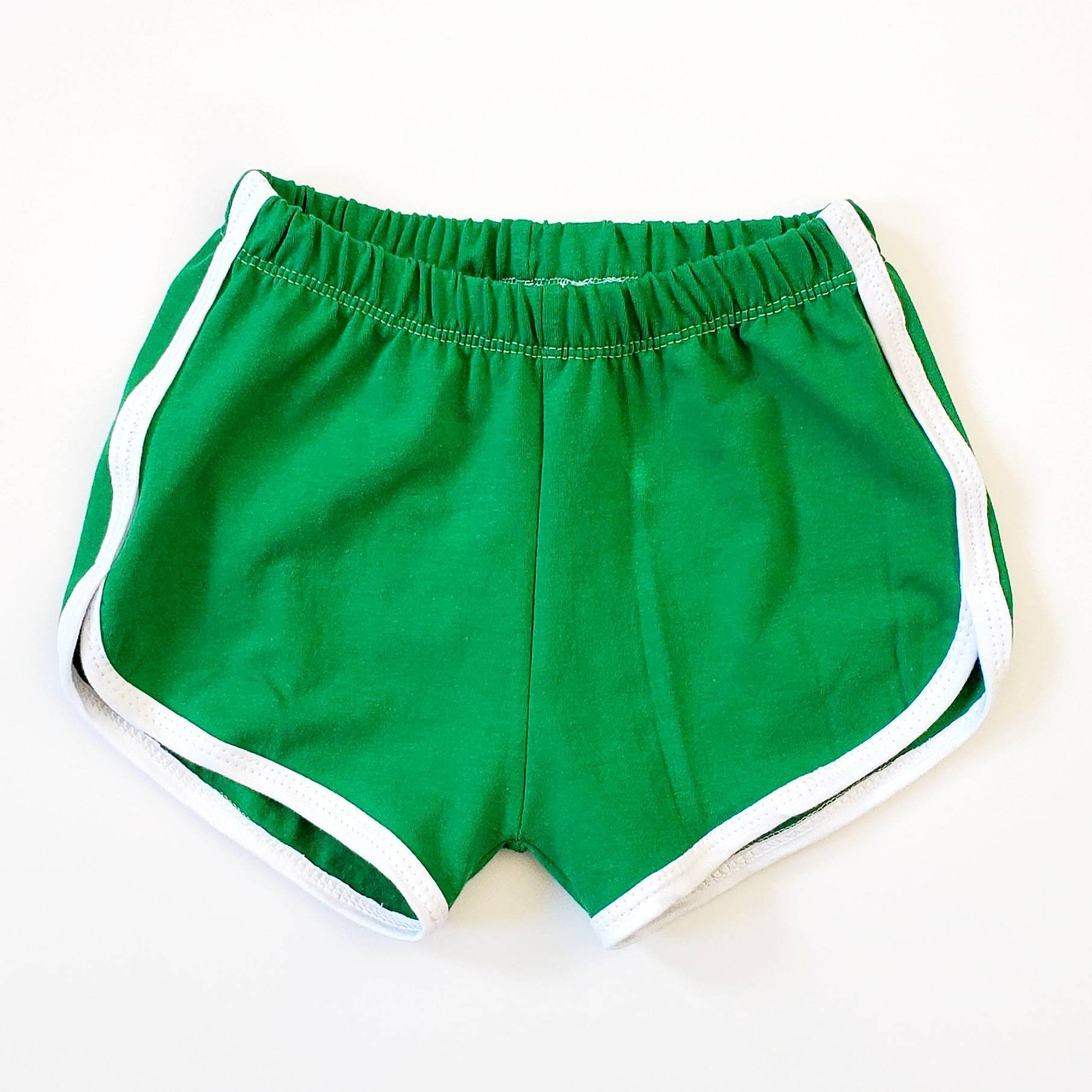 Green Track Shorts, Retro Kids Shorts, Baby Toddler Dolphin Shorts