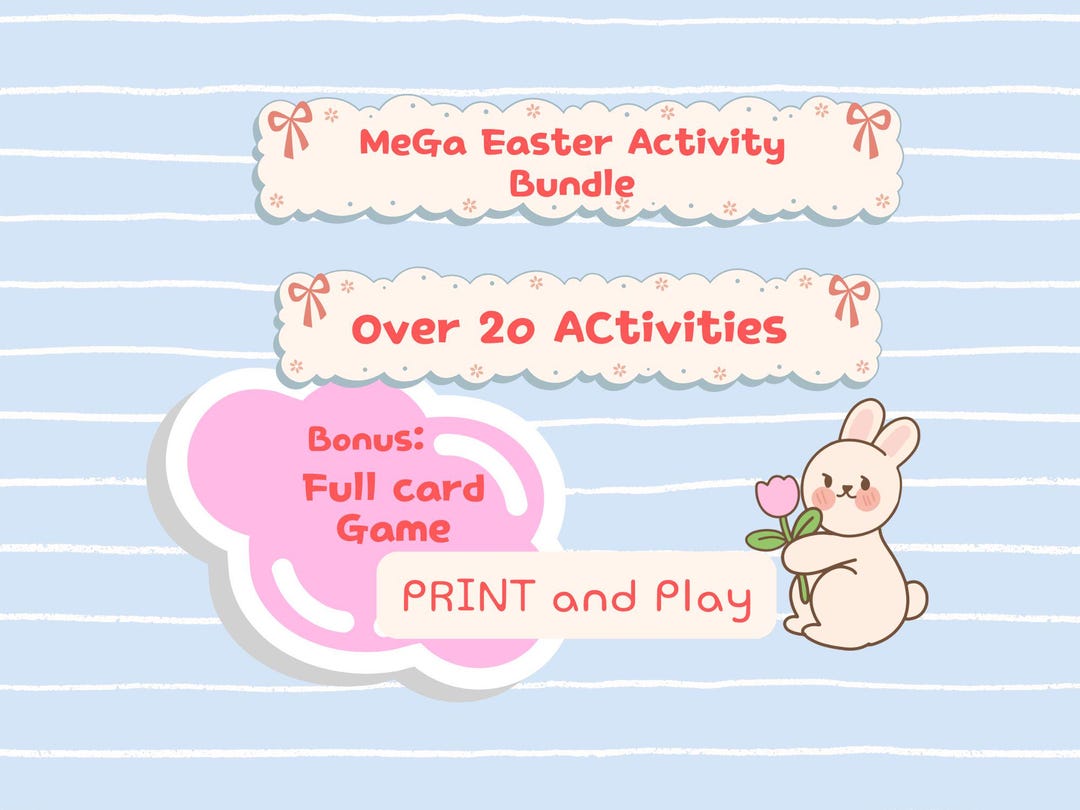 Easter Activity Bundle for Kids, Printable Games, Mazes, Coloring Pages ...