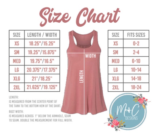 Dancing Queen Size Chart