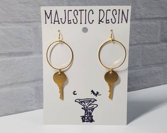 Majestic Brass Dangle Earrings
