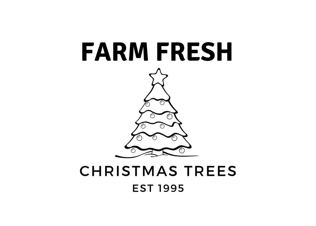 PRINTABLE: Farm Fresh Christmas Trees Digital Download; DIY Crafting ...