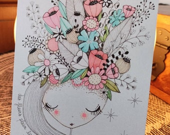 Carte postale en série limitée L'esprit en fleur