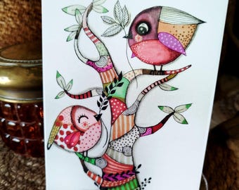 Nouveauté ! carte postale l'arbre à oiseaux en série limitée
