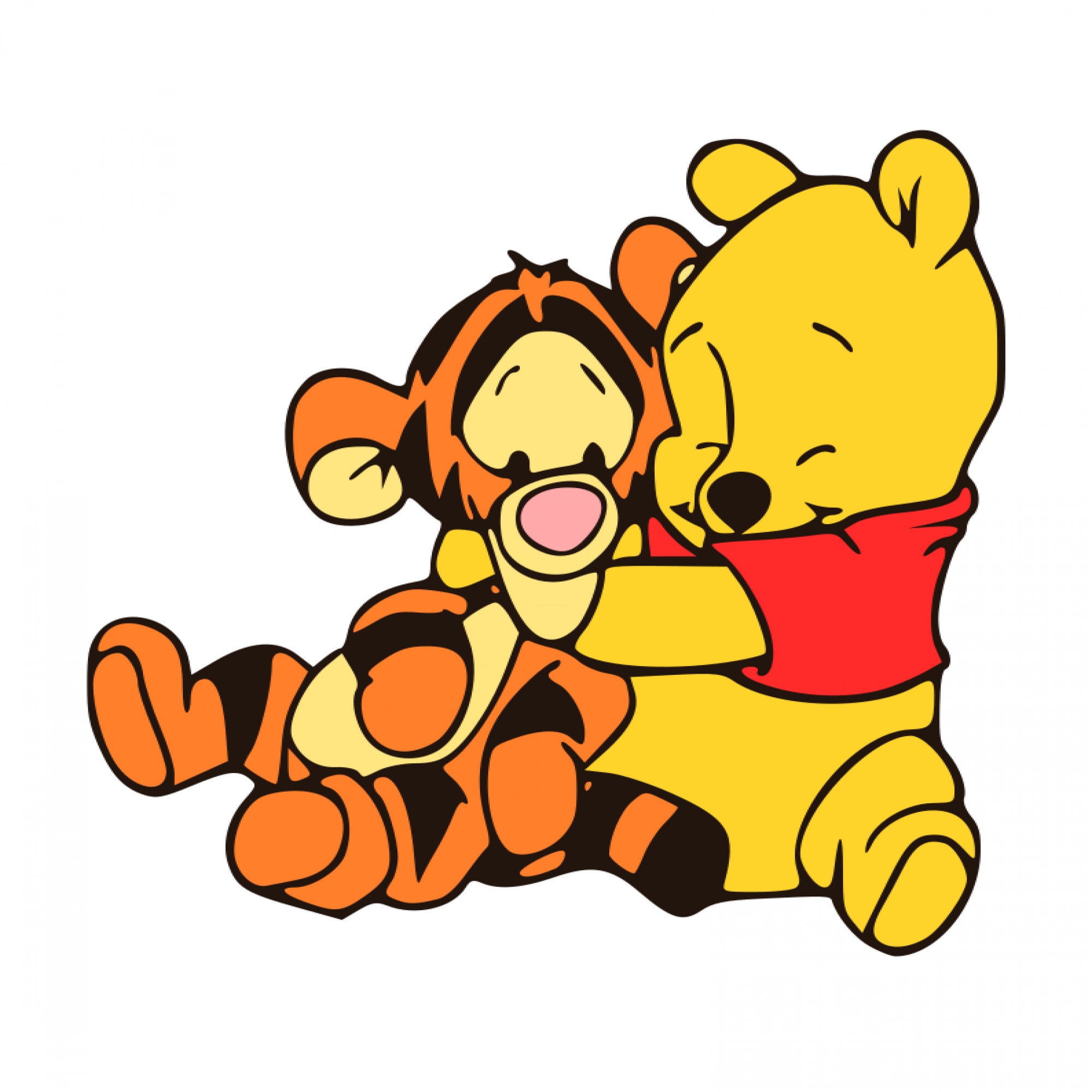 Download Baby Pooh And Tigger Svg File Svg Cutting File Svg For Etsy