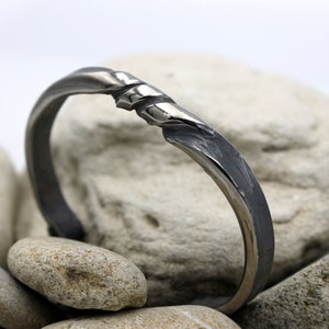 Titanium cuff bangle, Men's titanium bracelet, Artisan titanium jewelry, Sleek titanium wristband, Custom titanium cuff
