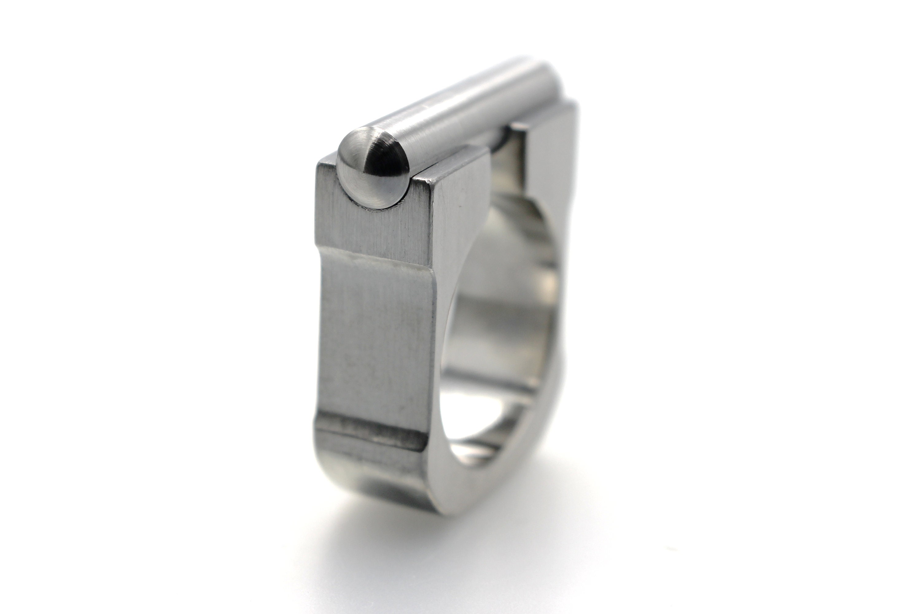 Mechanical Ring Stainless Steel Square Ring Original Square Etsy
