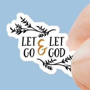 Let Go and Let God Sticker, Christian Stickers for Women, Catholic  Stickers, Christian Stickers Christmas, Mini Floral Decal,die Cut Sticker 