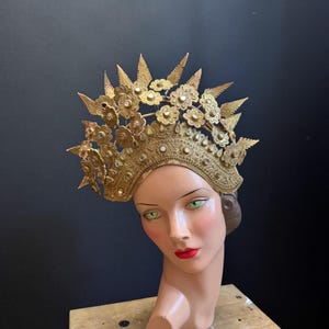 Rare French antique headpiece, c 1910 costume crown