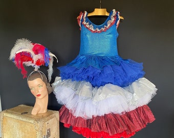 French cancan costume, vintage cabaret costume