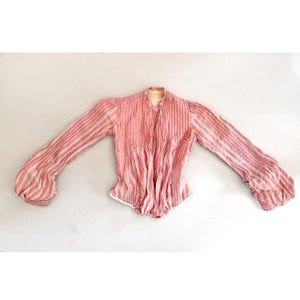 c 1910 silk blouse from paris, balloon sleeves, Edwardian era bodice