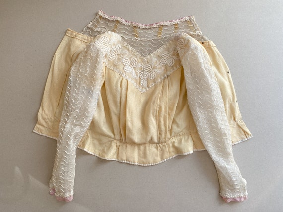 Exquisite 1900s Edwardian blouse, silk lace bodic… - image 1