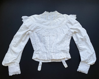 Franse Edwardiaanse blouse uit de jaren 1900