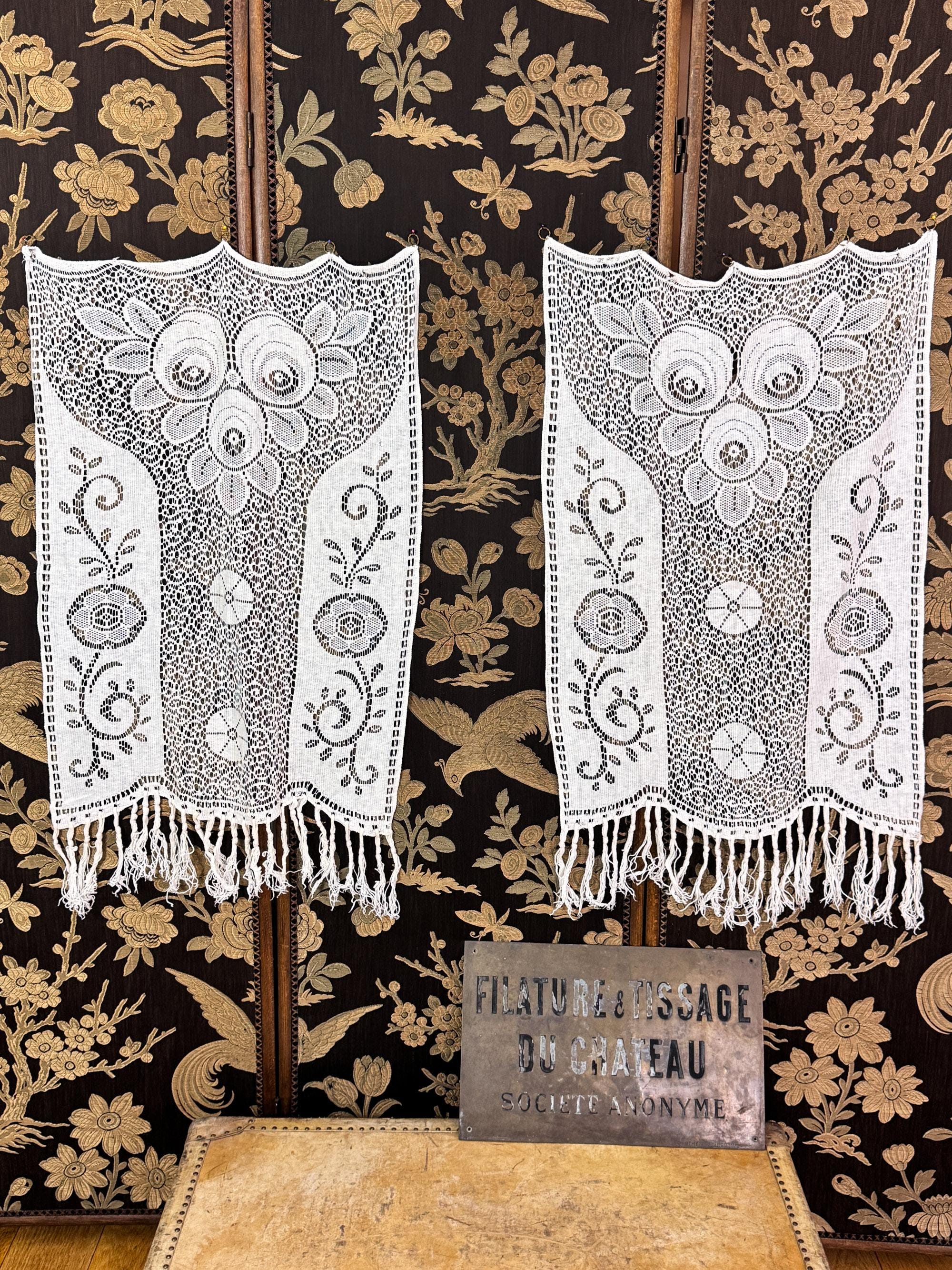 French Filet Lace Curtains - Etsy