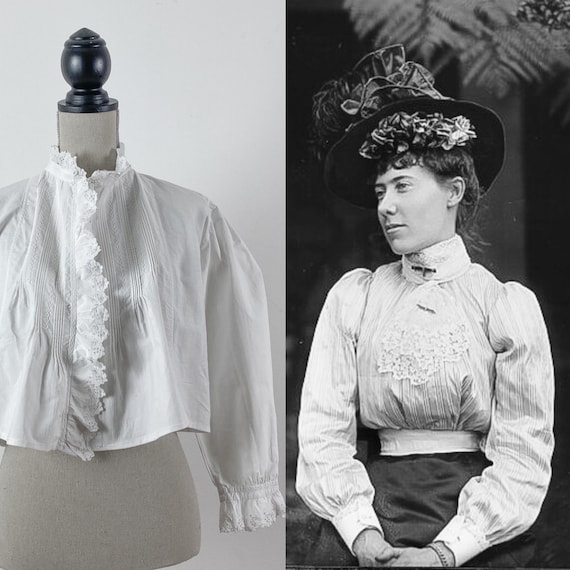 1900s Antique Blouse, Gibson Girl White Blouse From France - Etsy