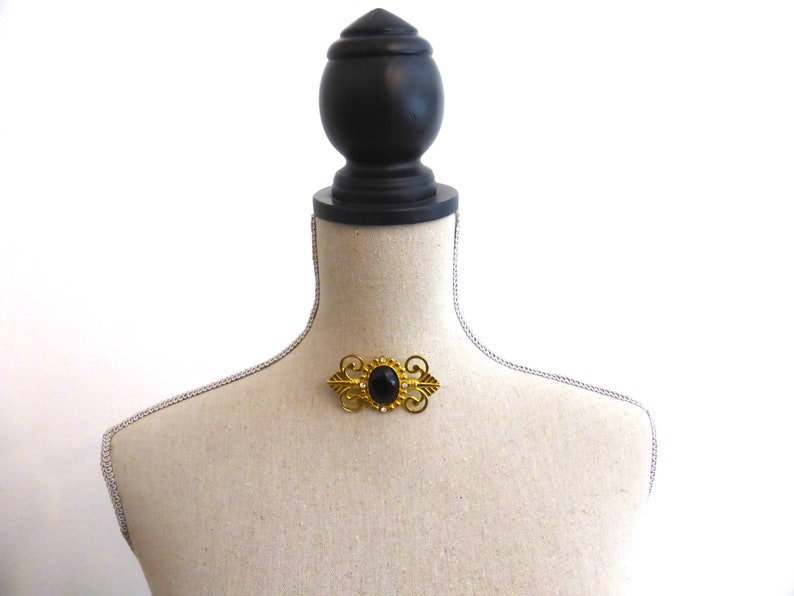 Vintage Baroque Brooch, Rosy Varte Brooch, Costume Jewellery, Art