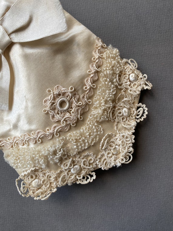 French antique silk purse, First Communion purse,… - image 10