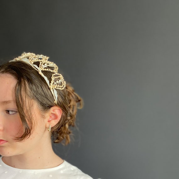 French 1910s bridal crown, antique French wedding… - image 5