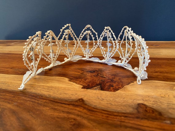 French 1910s bridal crown, antique French wedding… - image 8