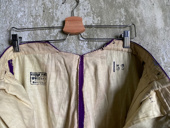 Aristide Boyer antique French purple breeches, Fr… - image 2