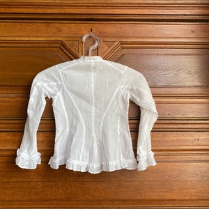 1900's girls blouse, French antique muslin blouse age 5 6 years zdjęcie 4