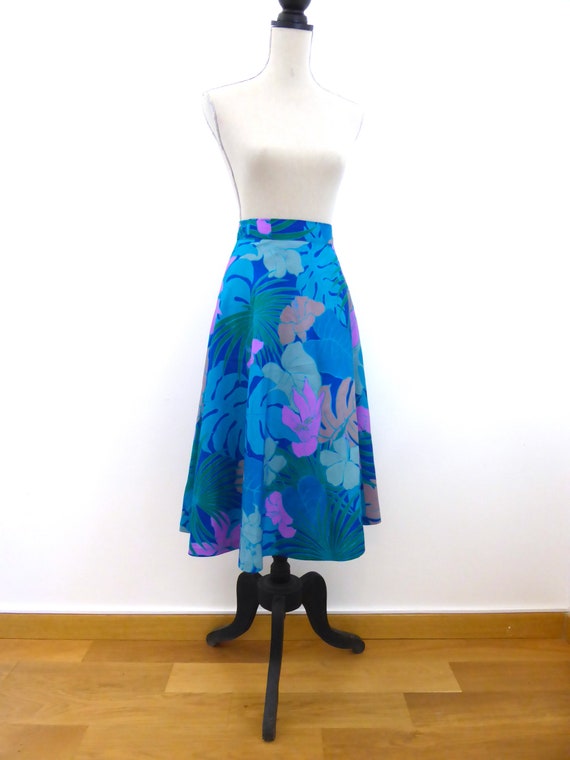 Vintage Silk Wrap Skirt Size XS, Silk Circle Skirt