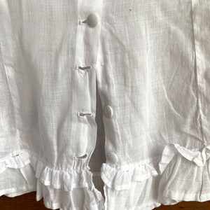 1900's girls blouse, French antique muslin blouse age 5 6 years zdjęcie 5