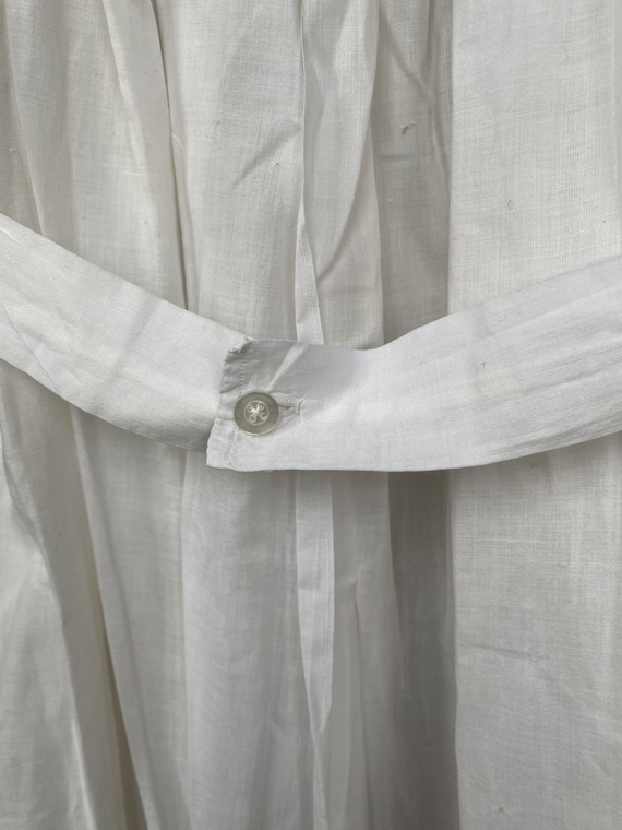 Antique cotton pinafore dress, Edwardian era whit… - image 8