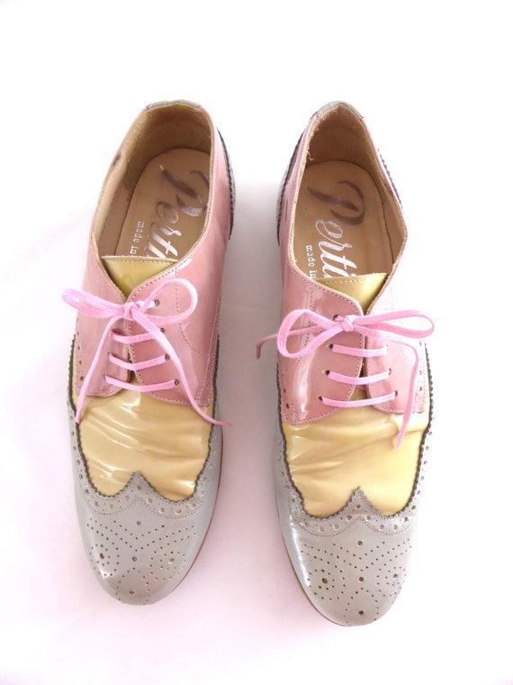 vintage brogue handmade leather shoes