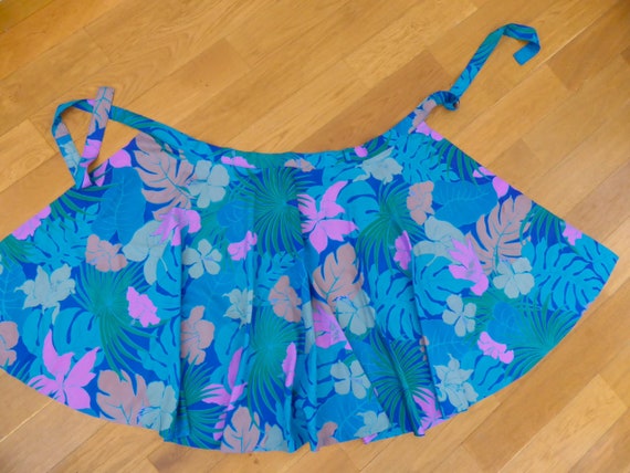 Vintage Silk Wrap Skirt, Circle Skirt, Vintage Ski